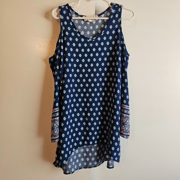 Pink Republic Girl's Cold-Shoulder Blouse - Size 7/8 - Picture 2 of 8